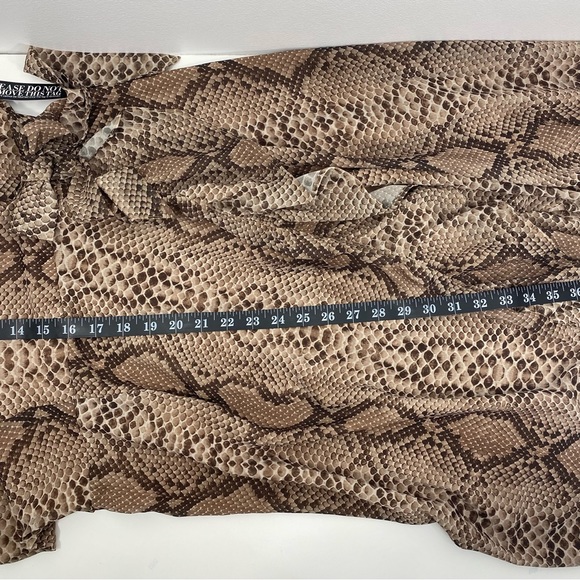 Sweet Pea New York Co Stacy Frati Python Snakeskin Animal Print Wrap Dress M NWT - Picture 10 of 12